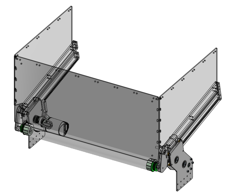 Finished CAD of the rack and pinion intake